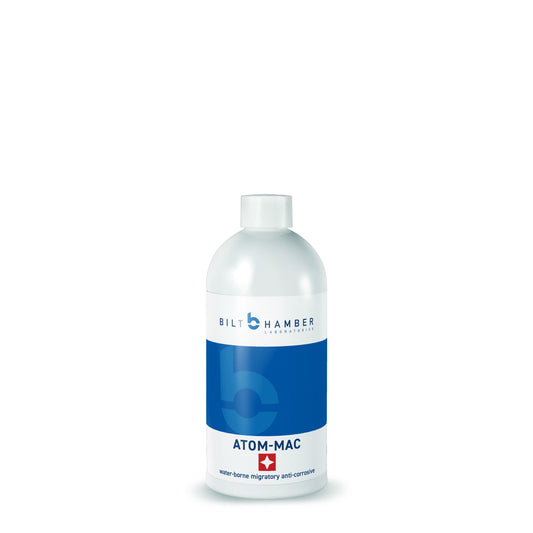 Bilt Hamber Atom-Mac machine polish bottle for automotive paintwork correction